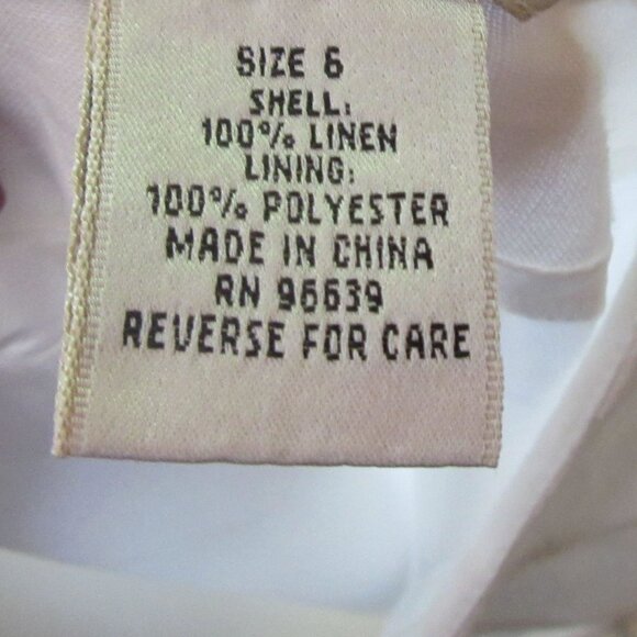 Edward 100 Percent Linen White Maxi Side Zip Fit and Flare Skirt in Size 6 - Picture 6 of 6